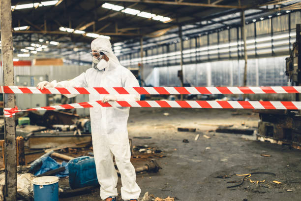 Professional Biohazard technician working in Newtown, PA
